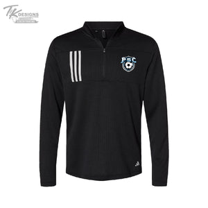 PSC A482 3-Stripes Double Knit Quarter-Zip Pullover