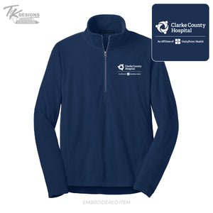 Clarke Co Hospital--Port Authority® Microfleece 1/2-Zip Pullover-Unisex Fit