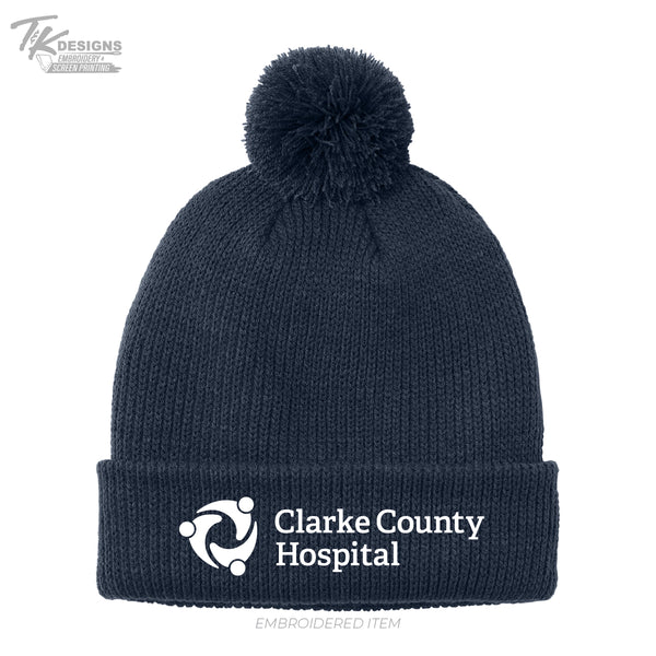 Clarke Co Hospital - Port Authority® Cozy Pom Beanie