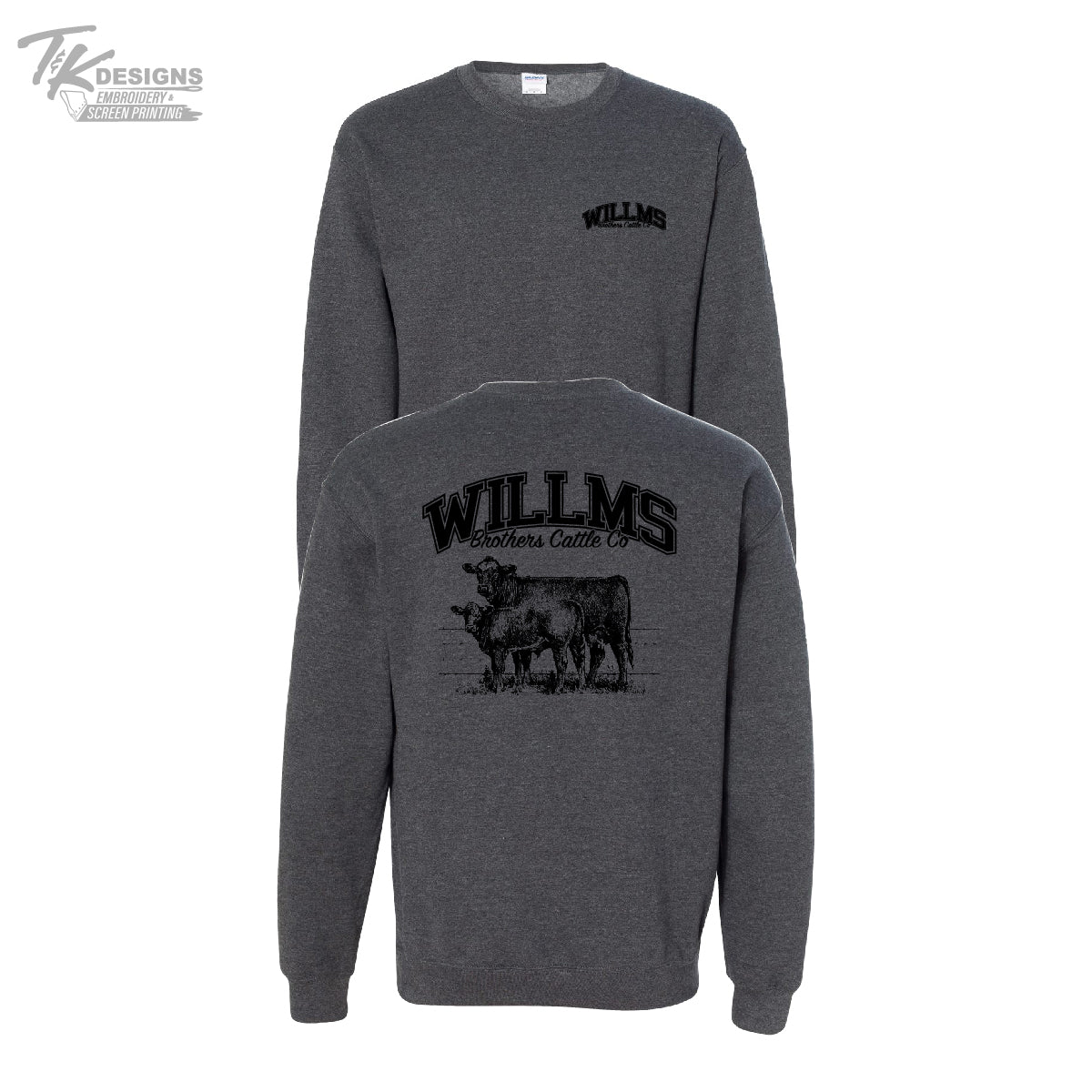 Willms Brothers Cattle Co--Unisex Gildan Crew Sweatshirt