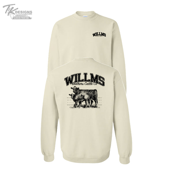 Willms Brothers Cattle Co--Unisex Gildan Crew Sweatshirt