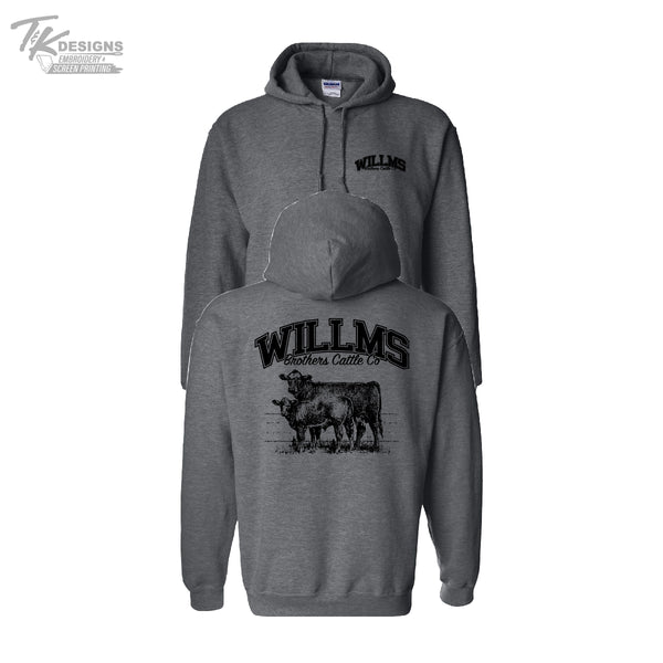 Willms Brothers Cattle Co--Unisex Gildan Hooded Sweatshirt