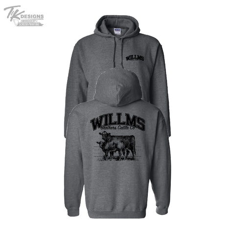 Willms Brothers Cattle Co--Unisex Gildan Hooded Sweatshirt