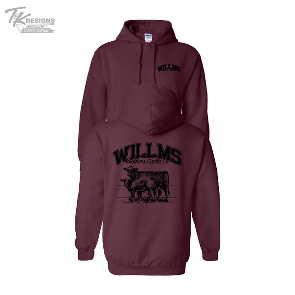 Willms Brothers Cattle Co--Unisex Gildan Hooded Sweatshirt