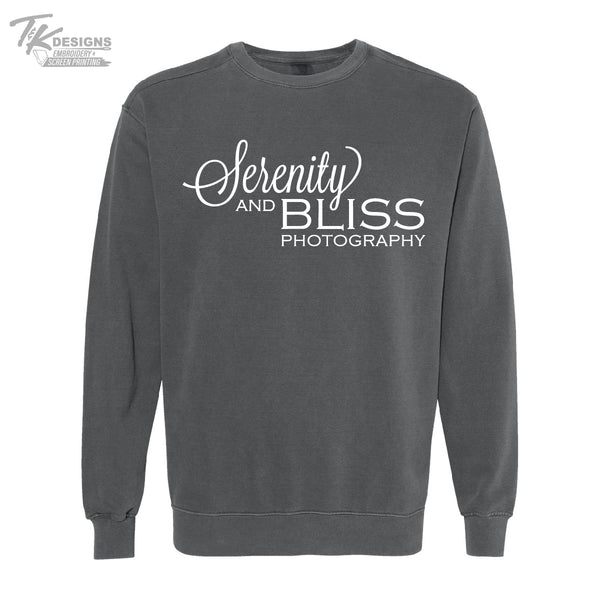 Serenity and Bliss Photography Comfort Colors Crew Sweatshirt
