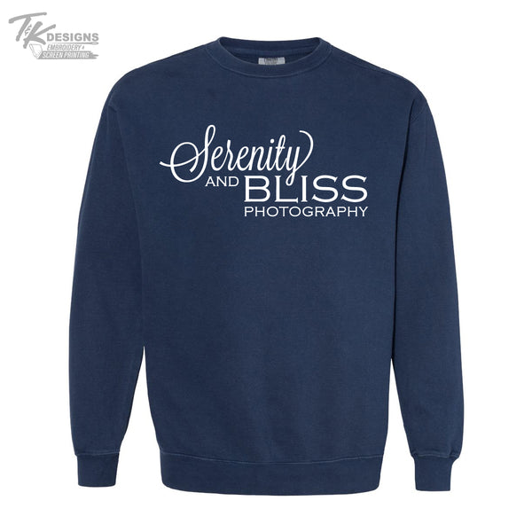 Serenity and Bliss Photography Comfort Colors Crew Sweatshirt