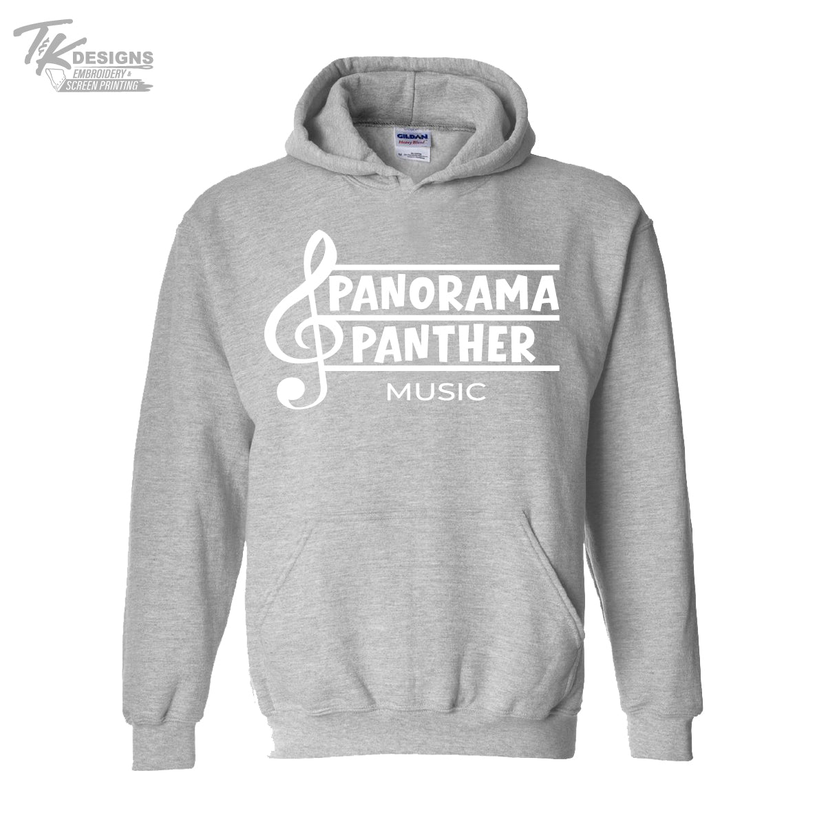 Panorama Choir/Music Treble Clef Design Unisex Hooded Sweatshirt