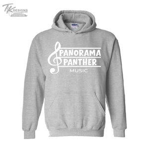 Panorama Choir/Music Treble Clef Design Unisex Hooded Sweatshirt