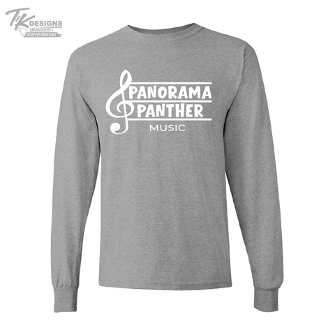 Panorama Choir/Music Treble Clef Design Unisex Long Sleeve TShirt