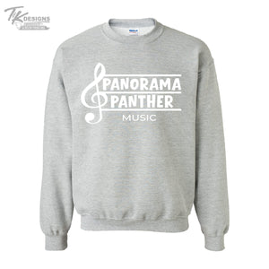 Panorama Choir/Music Treble Clef Design Unisex Crew Sweatshirt