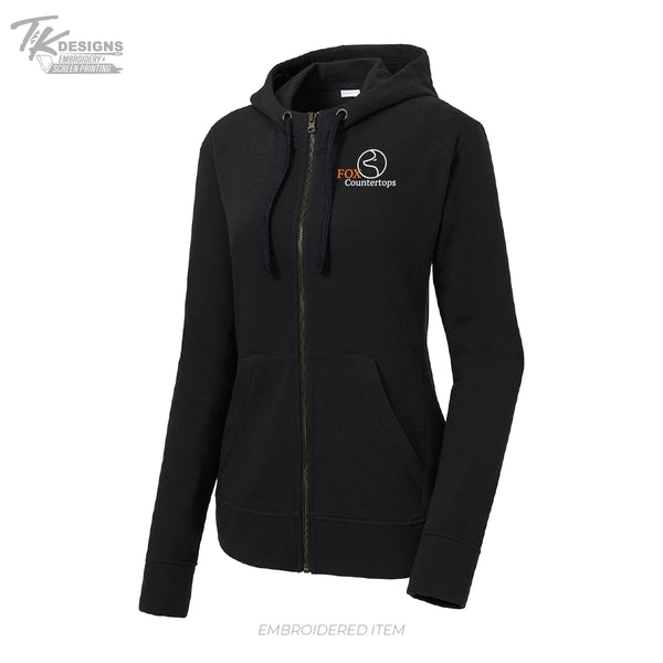 Fox Countertops LST293 Sport-Tek® Women's PosiCharge® Tri-Blend Wicking Fleece Full-Zip Hooded Jacket