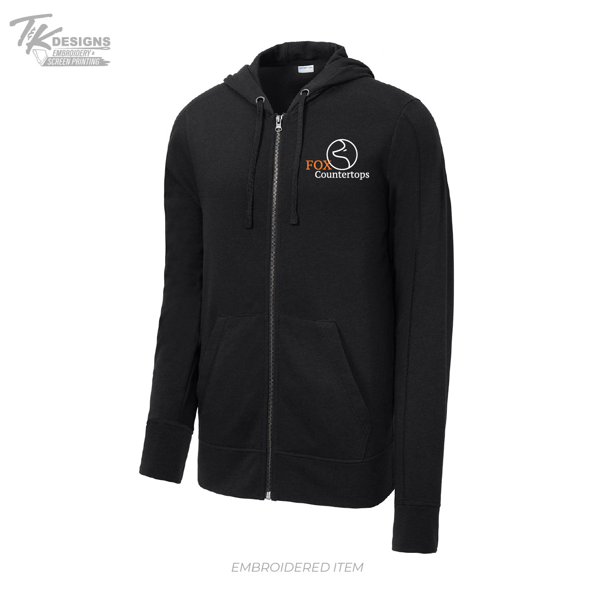 Fox Countertops ST293 Sport-Tek ® PosiCharge ® Tri-Blend Wicking Fleece Full-Zip Hooded Jacket