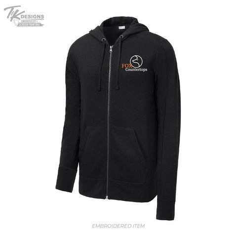 Fox Countertops ST293 Sport-Tek ® PosiCharge ® Tri-Blend Wicking Fleece Full-Zip Hooded Jacket