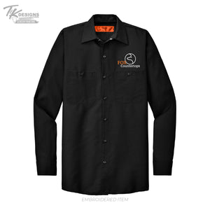 Fox Countertops SP14 Red Kap® Long Sleeve Industrial Work Shirt