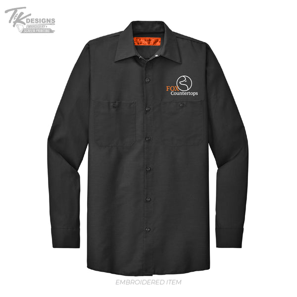 Fox Countertops SP14 Red Kap® Long Sleeve Industrial Work Shirt