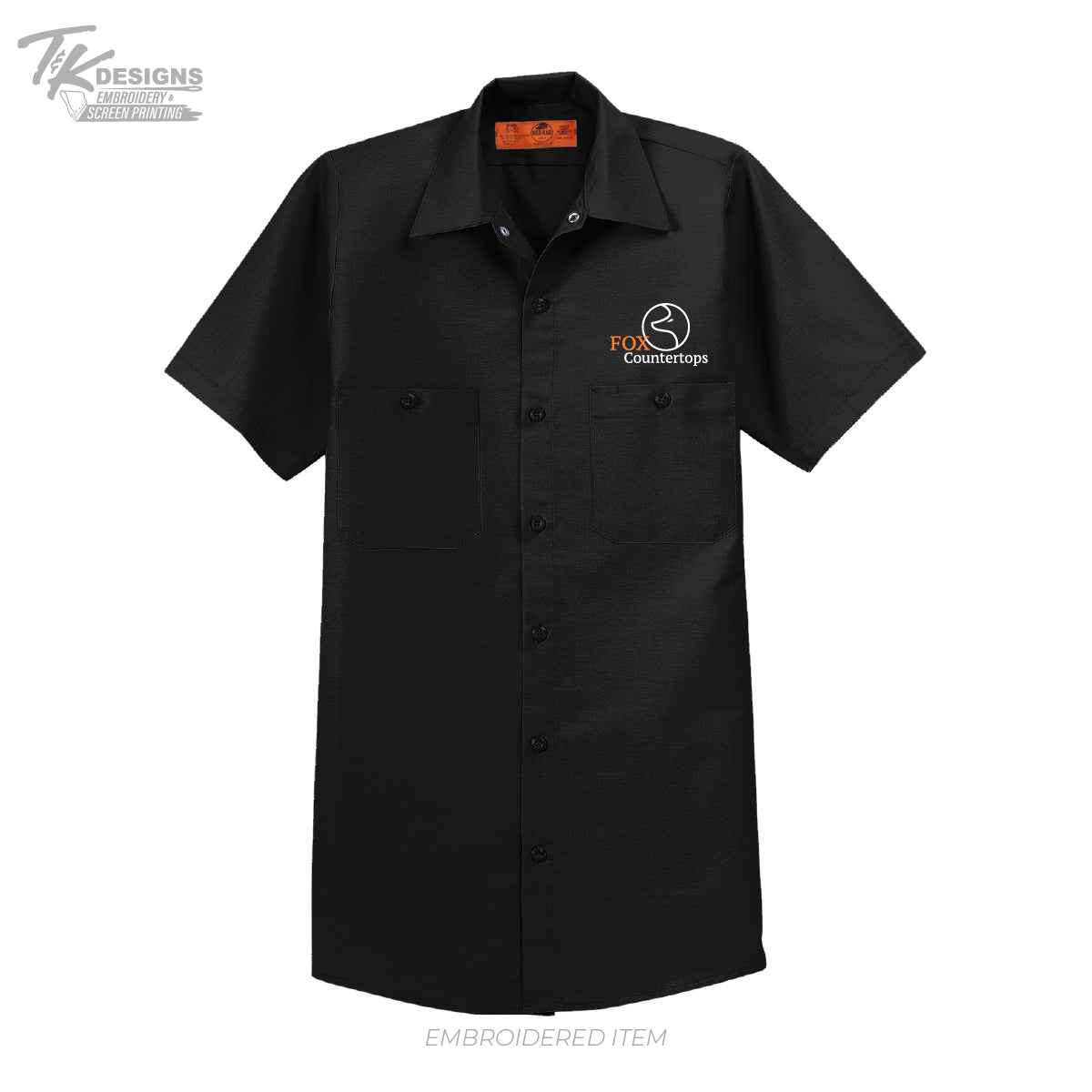 Fox Countertops SP24 Red Kap® Short Sleeve Industrial Work Shirt