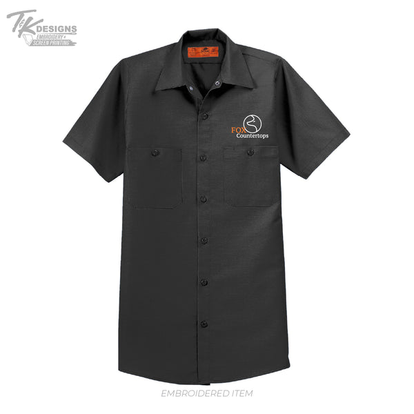 Fox Countertops SP24 Red Kap® Short Sleeve Industrial Work Shirt